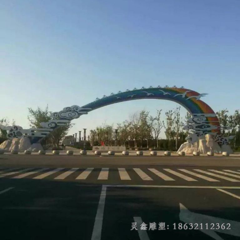 不锈钢大门景观雕塑