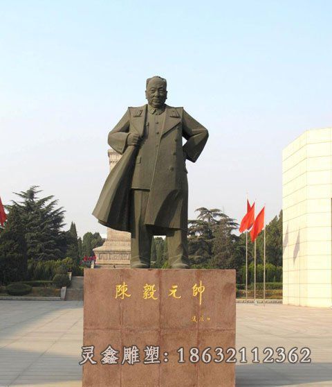 广场陈毅铜雕