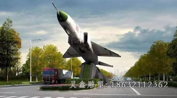 不锈钢户外飞机雕塑