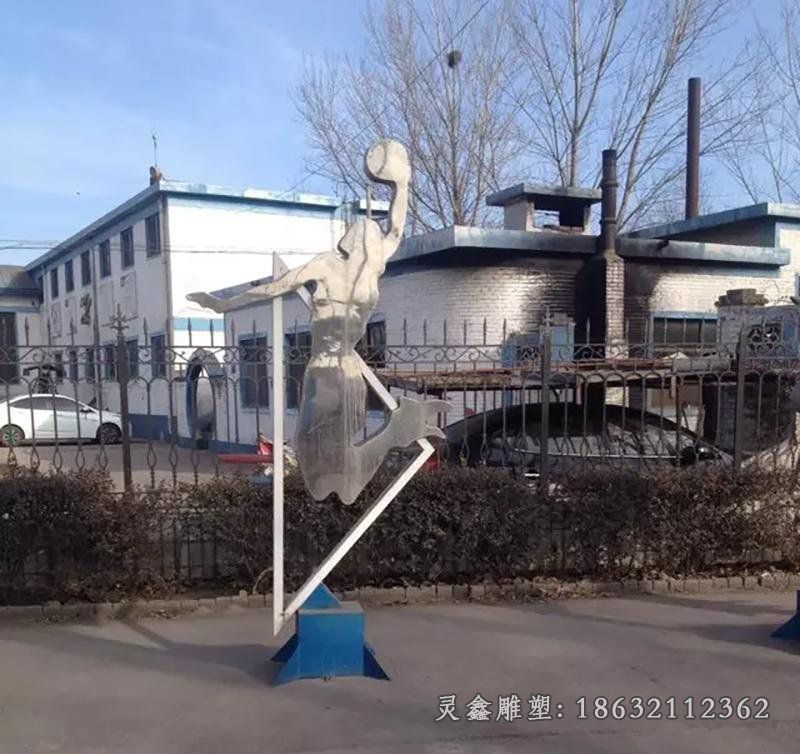 户外不锈钢高尔夫球运动雕塑
