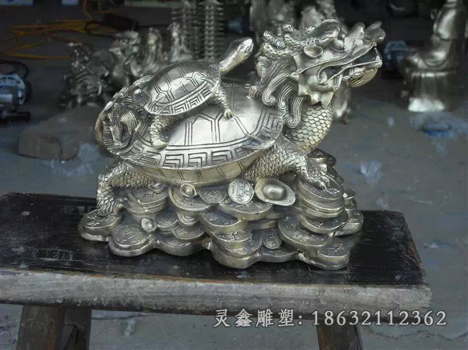 古代瑞兽龙龟动物铜雕