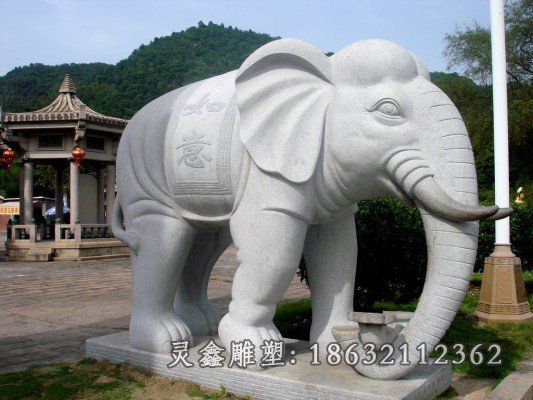 不锈钢如意大象动物雕塑