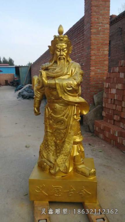 户外名将关公人物铜雕