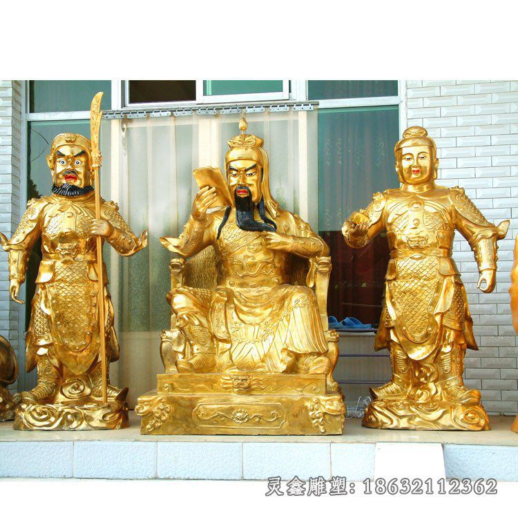 东汉末年名将关公人物铜雕