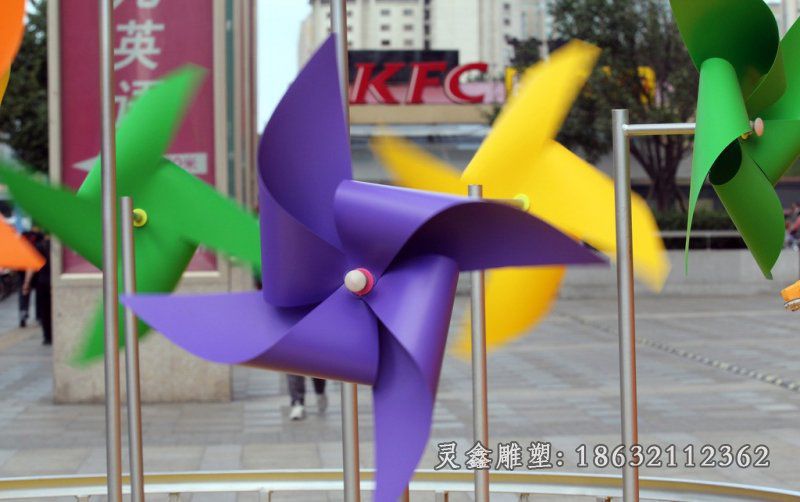 商场不锈钢风车雕塑