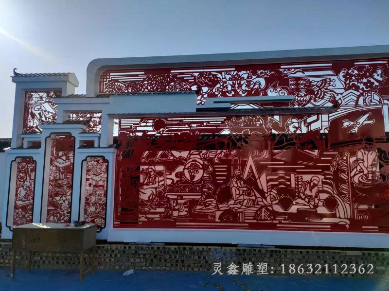 户外不锈钢剪纸雕塑