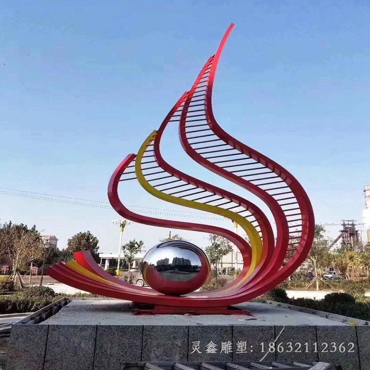 城市不锈钢凤凰动物雕塑