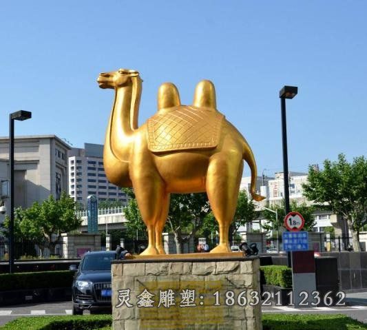 户外不锈钢骆驼动物雕塑