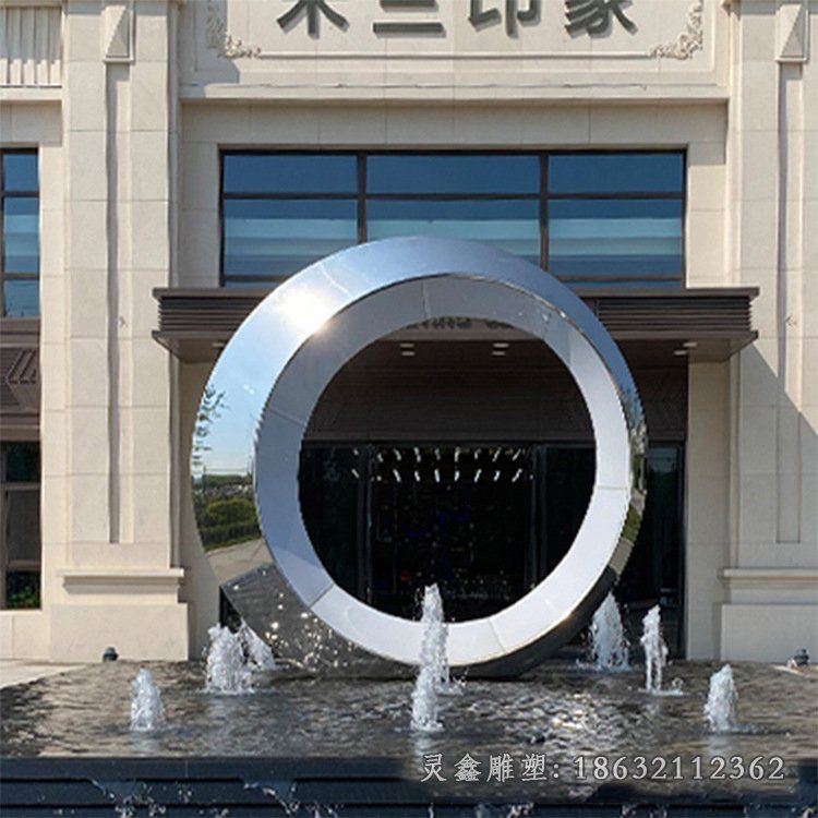 小区不锈钢喷泉雕塑