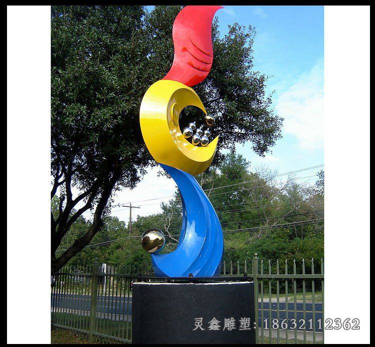 公园不锈钢月亮雕塑