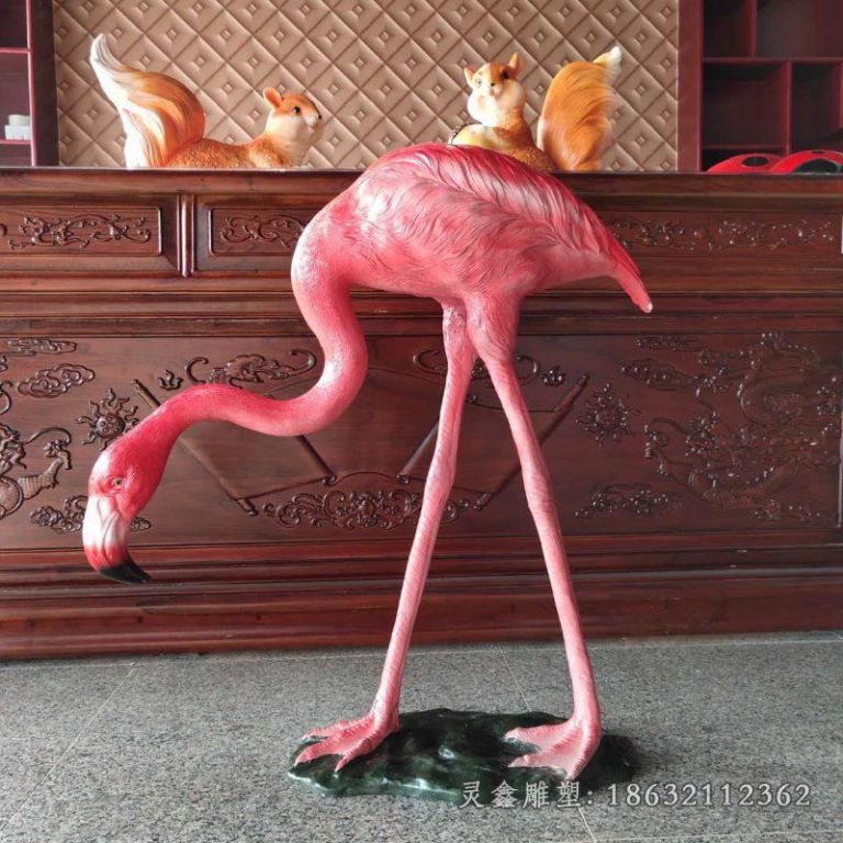不锈钢火烈鸟动物雕塑
