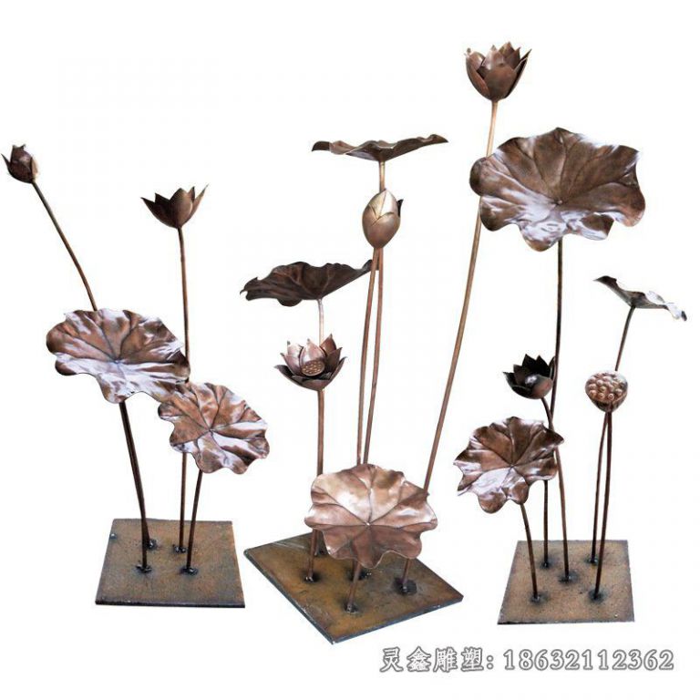 户外不锈钢莲蓬植物雕塑
