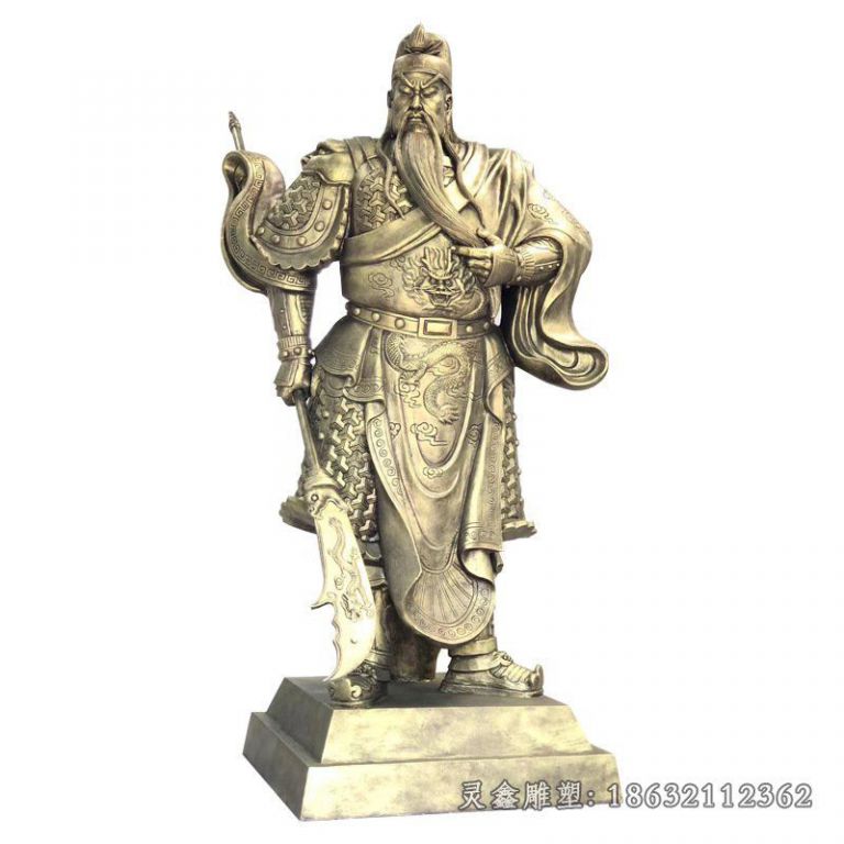 名将关公人物铜雕