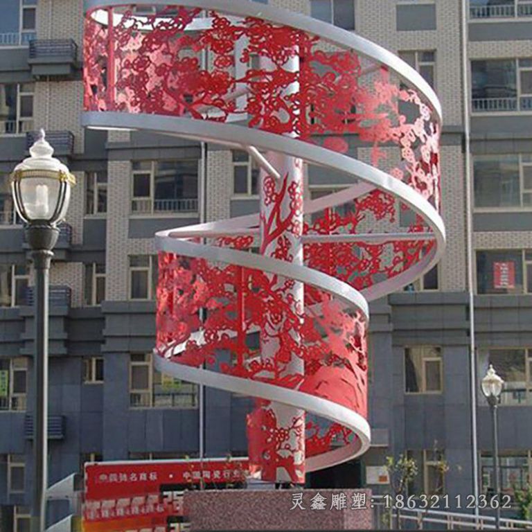 小区不锈钢剪纸景观雕塑